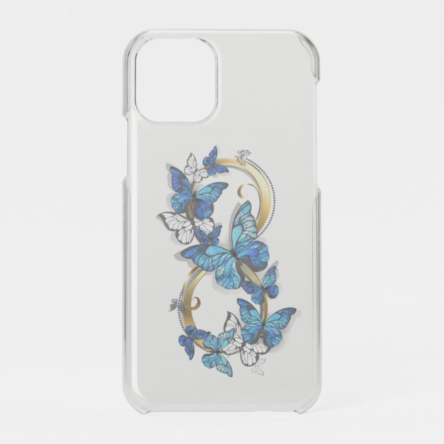 Symbol Infinity of Blue Morpho Butterflies Uncommon iPhone Case (Back)