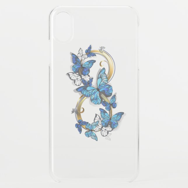 Symbol Infinity of Blue Morpho Butterflies Uncommon iPhone Case (Back)