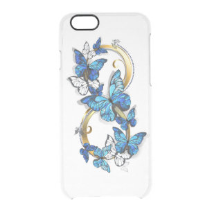 Symbol Infinity of Blue Morpho Butterflies Clear iPhone 6/6S Case
