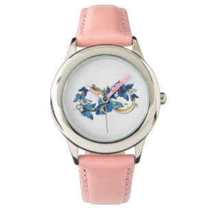 Symbol Infinity of Blue Morpho Butterflies Watch
