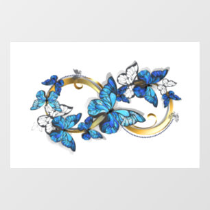 Symbol Infinity of Blue Morpho Butterflies Window Cling