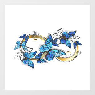Symbol Infinity of Blue Morpho Butterflies Window Cling