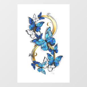 Symbol Infinity of Blue Morpho Butterflies Window Cling