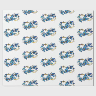 Symbol Infinity of Blue Morpho Butterflies Wrapping Paper