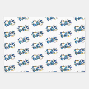 Symbol Infinity of Blue Morpho Butterflies Wrapping Paper Sheets