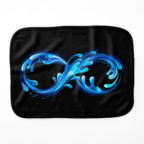 Symbol Infinity of Cold Clear Water Baby Burp Cloth