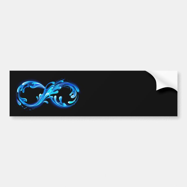 Symbol Infinity of Cold Clear Water Bumper Sticker (Front)