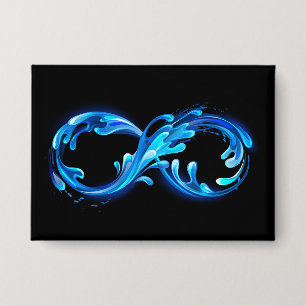 Symbol Infinity of Cold Clear Water Button