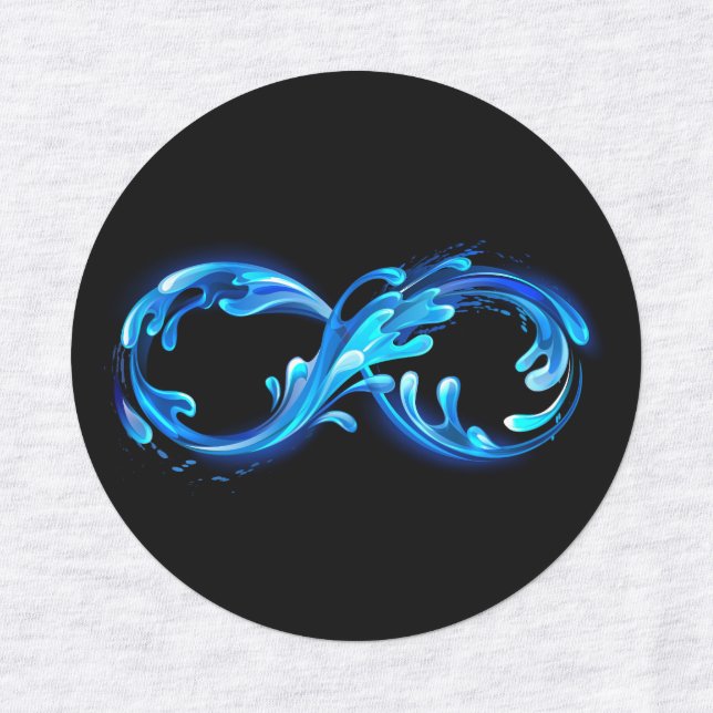 Symbol Infinity of Cold Clear Water Labels (Design 1)
