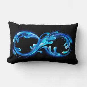 Symbol Infinity of Cold Clear Water Lumbar Pillow