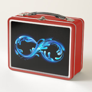 Symbol Infinity of Cold Clear Water Metal Lunch Box