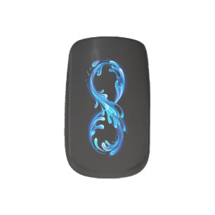 Symbol Infinity of Cold Clear Water Minx Nail Art