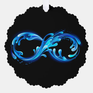 Symbol Infinity of Cold Clear Water Ornament Card