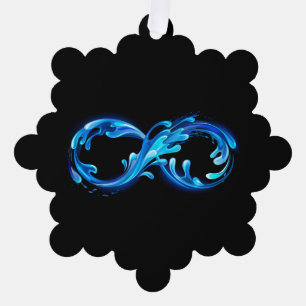 Symbol Infinity of Cold Clear Water Ornament Card