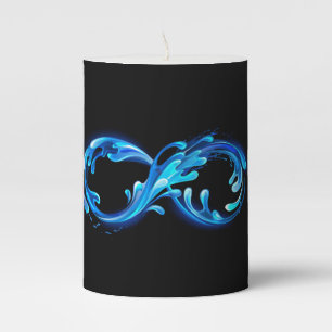 Symbol Infinity of Cold Clear Water Pillar Candle