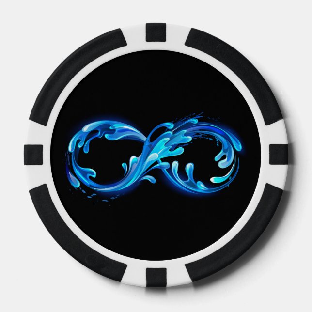 Symbol Infinity of Cold Clear Water Poker Chips (Front)