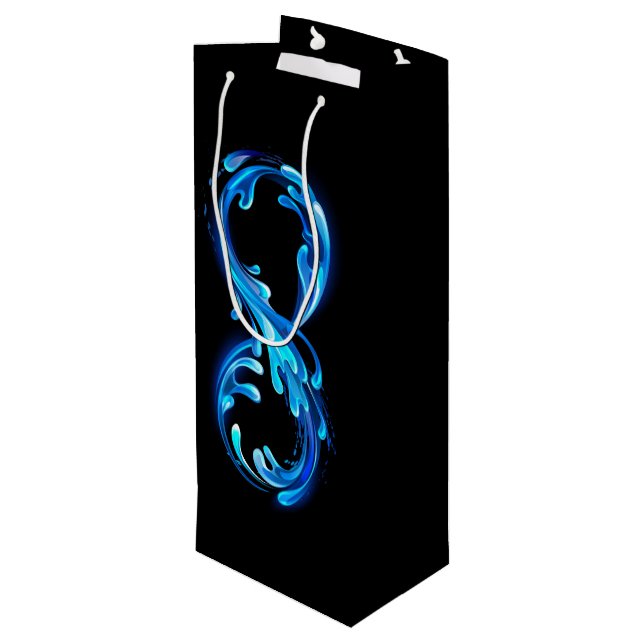 Symbol Infinity of Cold Clear Water Wine Gift Bag (Back Angled)