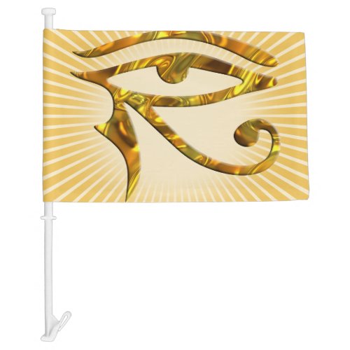 Symbol Moon Eye Of Horus gold  your background Car Flag