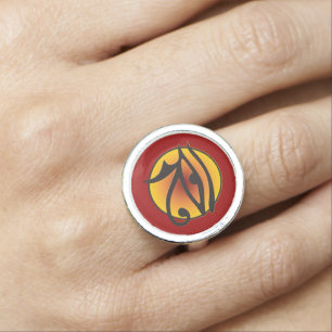 Symbol Moon Eye Of Horus + your background Ring