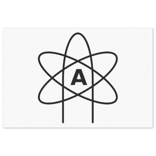 Symbol of Atheism Atom Emblem Tissue Paper