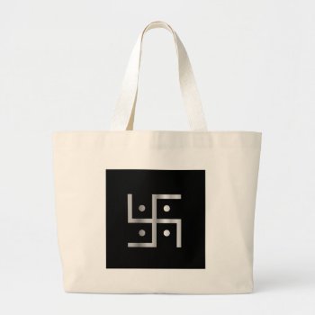 Symbol Of Hinduism Swastika Large Tote Bag by ShawlinMohd at Zazzle