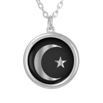 Symbol Of Islam Silver Plated Necklace by ShawlinMohd at Zazzle
