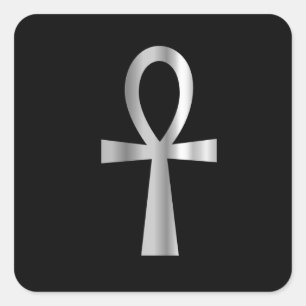 Symbol of Kemetism- Ankh Square Sticker