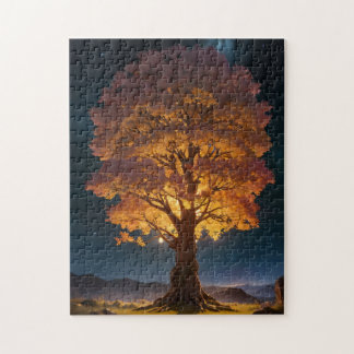 symbol of life shining in the night sky jigsaw puzzle