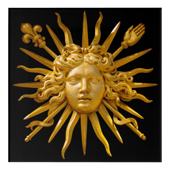 Symbol of Louis XIV the Sun King Acrylic Print (Front)