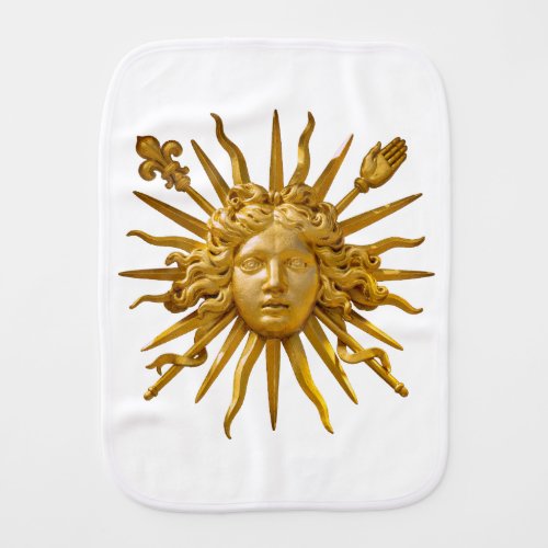 Symbol of Louis XIV the Sun King Baby Burp Cloth