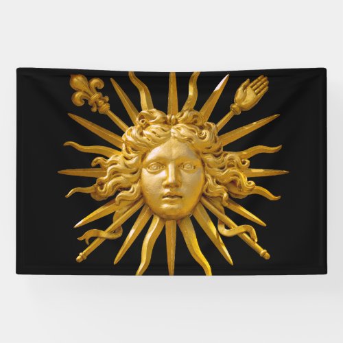 Symbol of Louis XIV the Sun King Banner