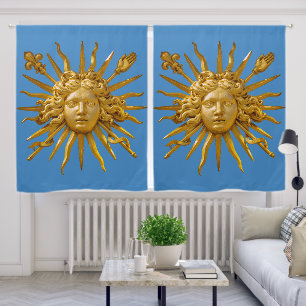 Symbol of Louis XIV the Sun King Blackout Curtains