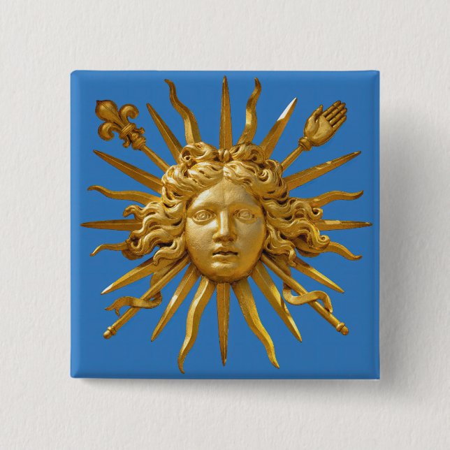 Symbol of Louis XIV the Sun King Button (Front)