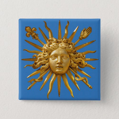 Symbol of Louis XIV the Sun King Button