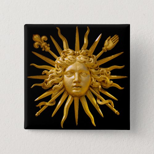 Symbol of Louis XIV the Sun King Button