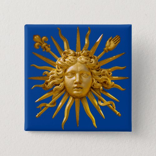 Symbol of Louis XIV the Sun King Button