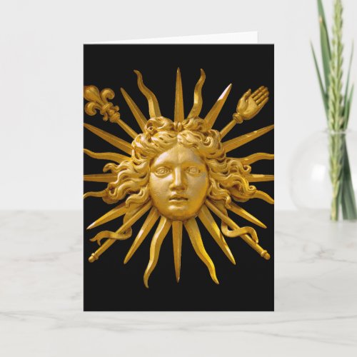 Symbol of Louis XIV the Sun King Card