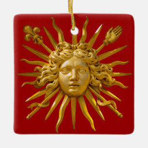 Symbol of Louis XIV the Sun King Ceramic Ornament