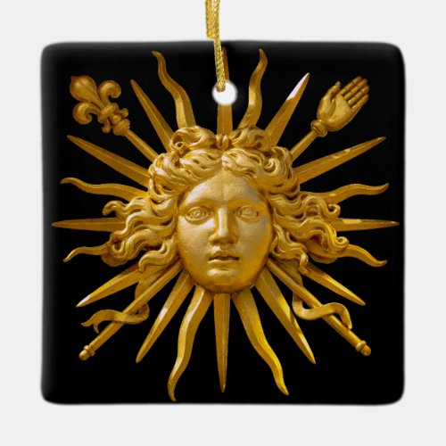 Symbol of Louis XIV the Sun King Ceramic Ornament