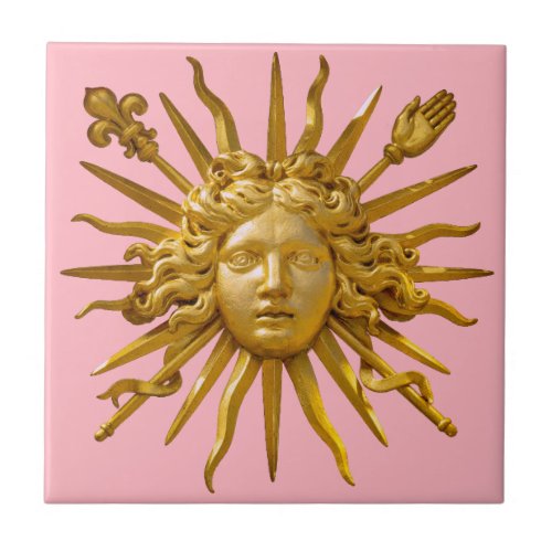 Symbol of Louis XIV the Sun King Ceramic Tile