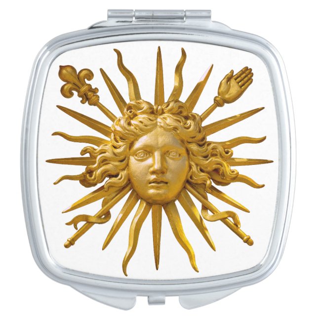 Symbol of Louis XIV the Sun King Compact Mirror (Front)