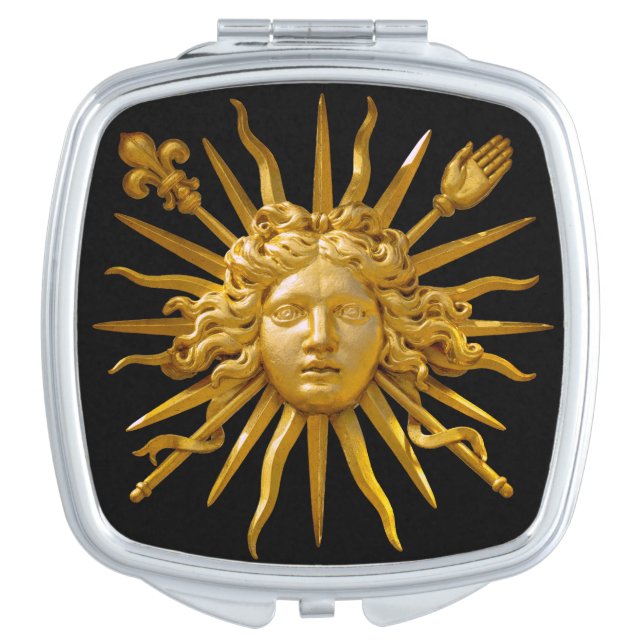 Symbol of Louis XIV the Sun King Compact Mirror (Front)