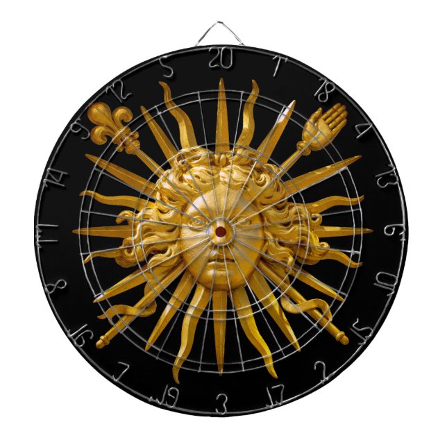 Symbol of Louis XIV the Sun King Dart Board (Front)