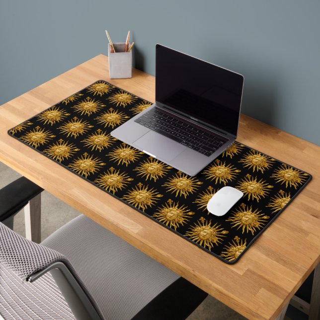 Symbol of Louis XIV the Sun King Desk Mat (Office 2)