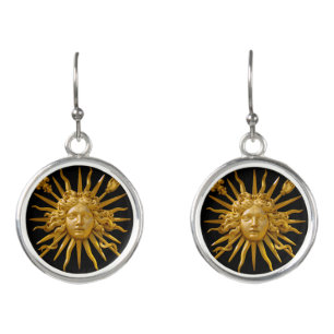 Symbol of Louis XIV the Sun King Earrings