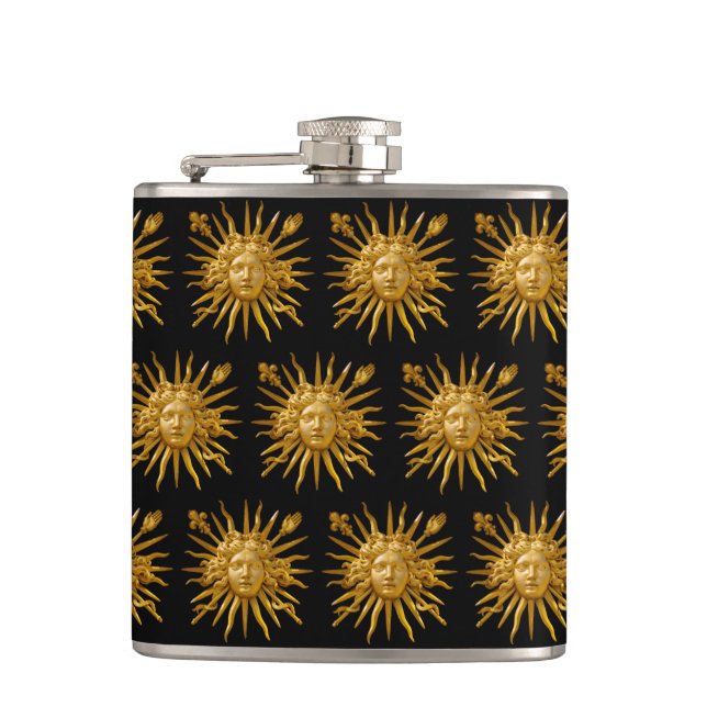 Symbol of Louis XIV the Sun King Flask (Front)