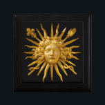 Symbol of Louis XIV the Sun King Gift Box<br><div class="desc">Symbol of Louis XIV the Sun King (Roi Soleil) on the golden gate of Chateau de Versailles with black background</div>