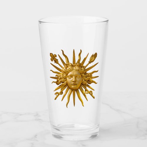 Symbol of Louis XIV the Sun King Glass