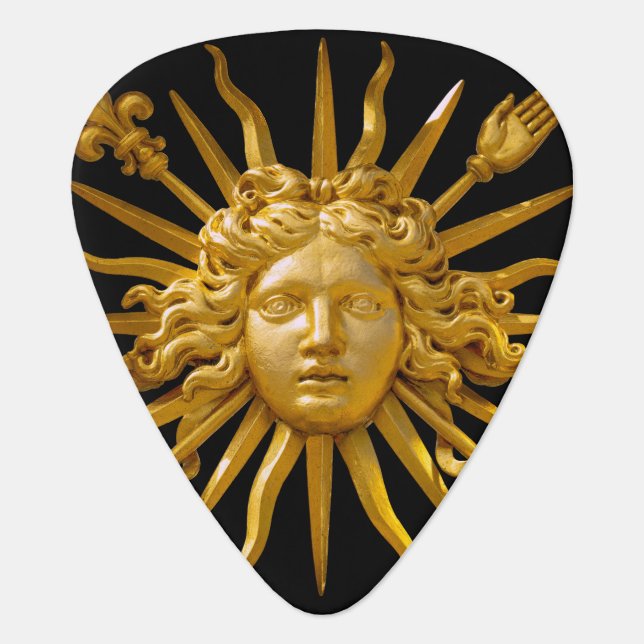 Symbol of Louis XIV the Sun King Guitar Pick (Front)