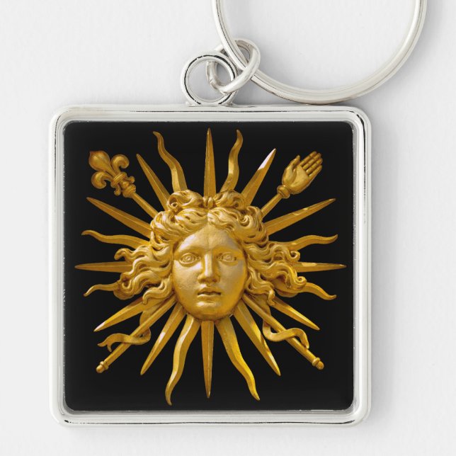Symbol of Louis XIV the Sun King Keychain (Front)